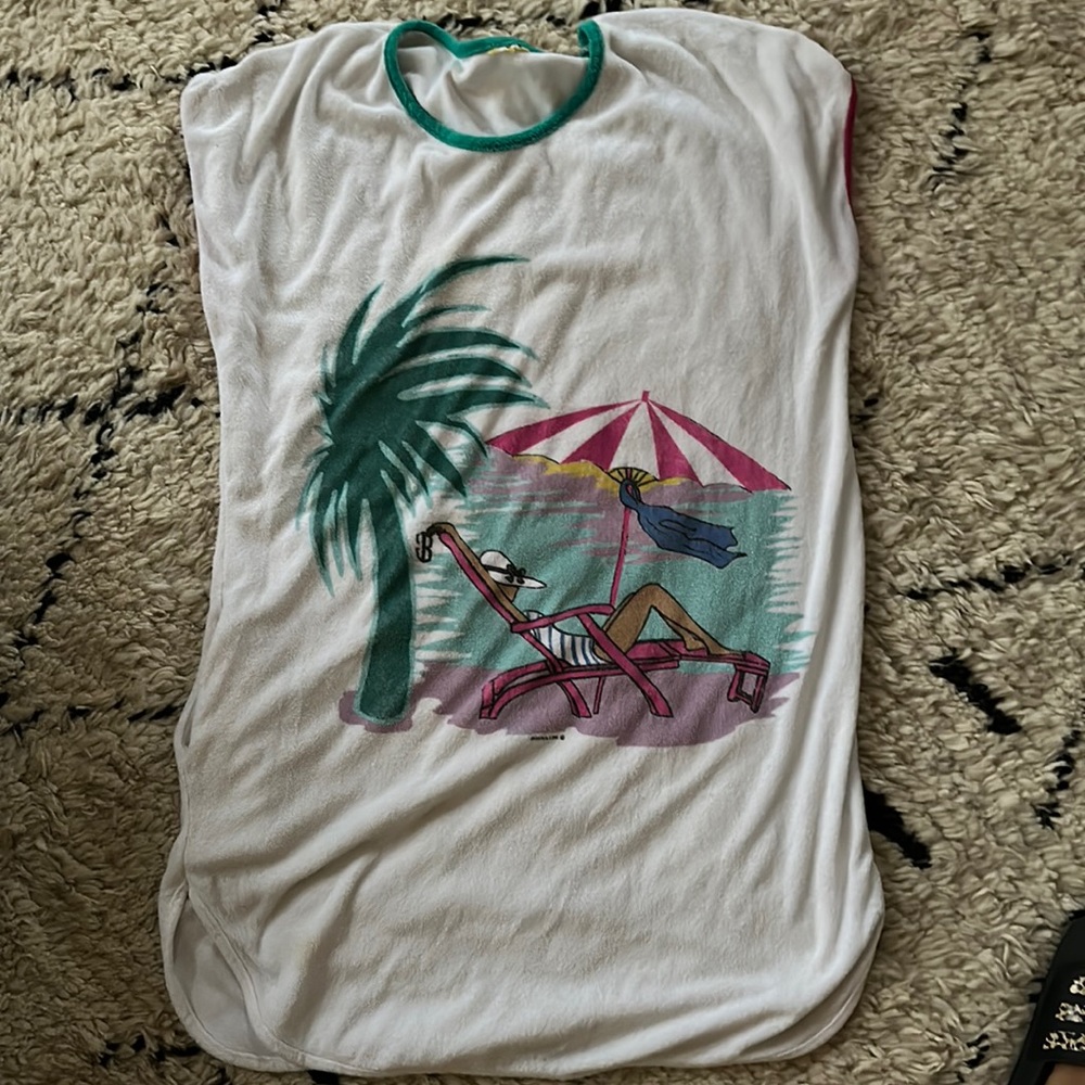 Vintage terry beach pool cover up
